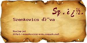 Szenkovics Éva névjegykártya